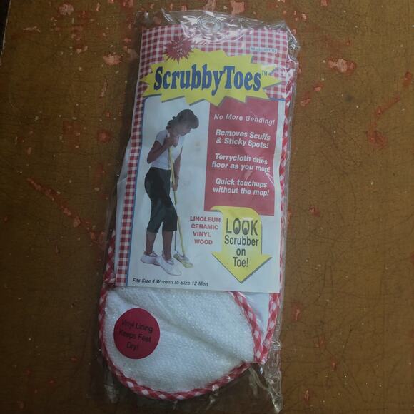 Scrubby Toes Mopping Socks Shoe Cover Scrubber AS SEEN ON TV - Picture 1 of 4